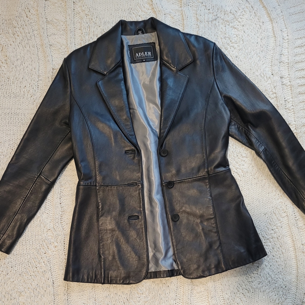 Black Blazer Style Jacket with Notched Lapels